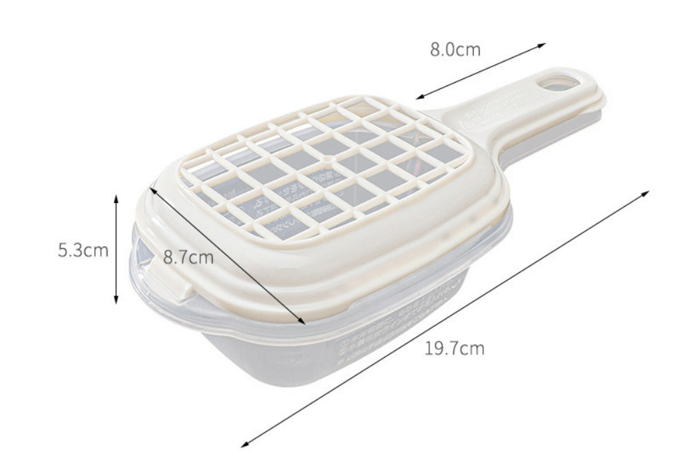 Microwave Oven Rice Cake Heating and Fruit Cleaning Box - White