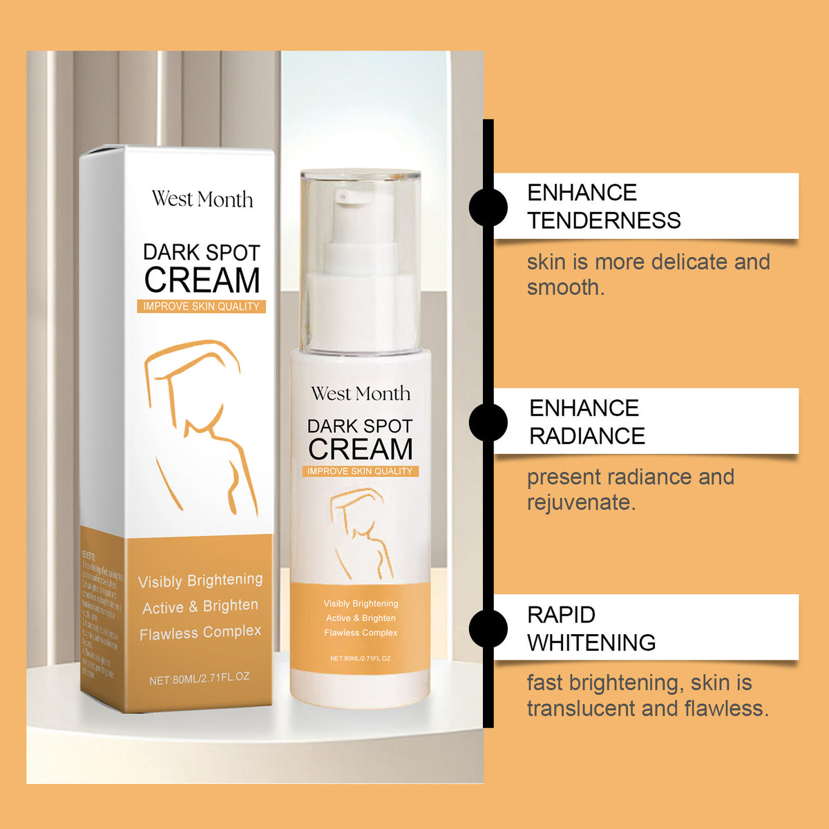 Hydrating Brightening Facial Lotion with Polypeptides - 80ml