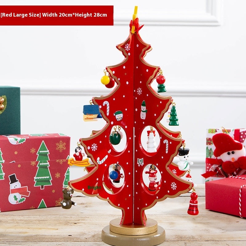 Mini 3D Wooden Christmas Tree Decorations - DIY Holiday Home Decor