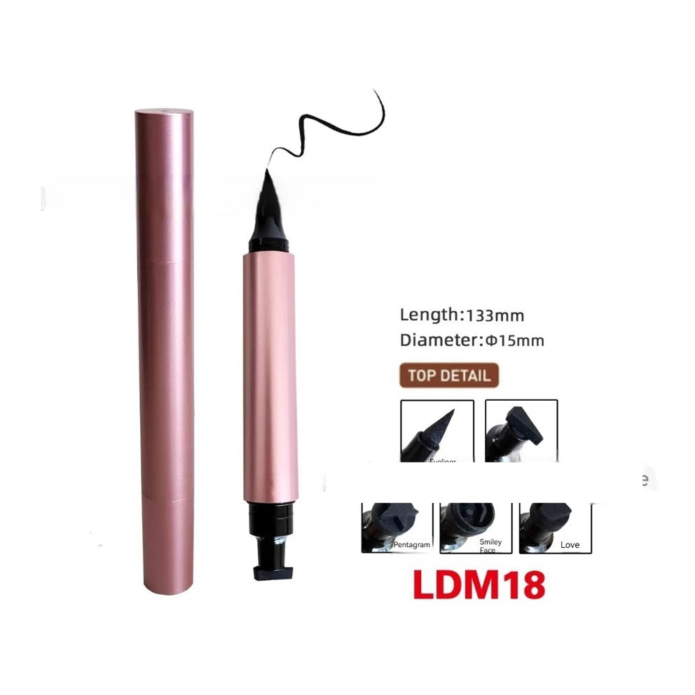 Liquid Eyeliner Seal Pen Set - Heart, Star, Smile Stamp & More - 4ml