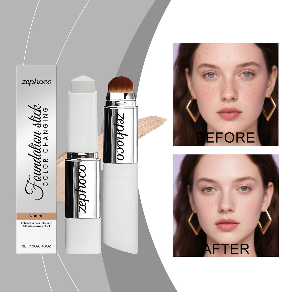 Color-Changing Concealer Foundation Stick Natural Shade