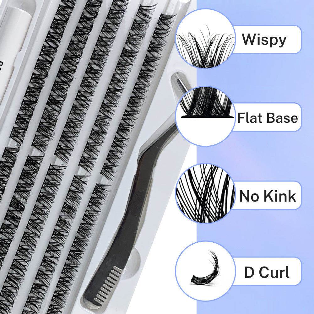 Self-Grafting Single Cluster False Eyelash Set - Multiple Variants for Makeup