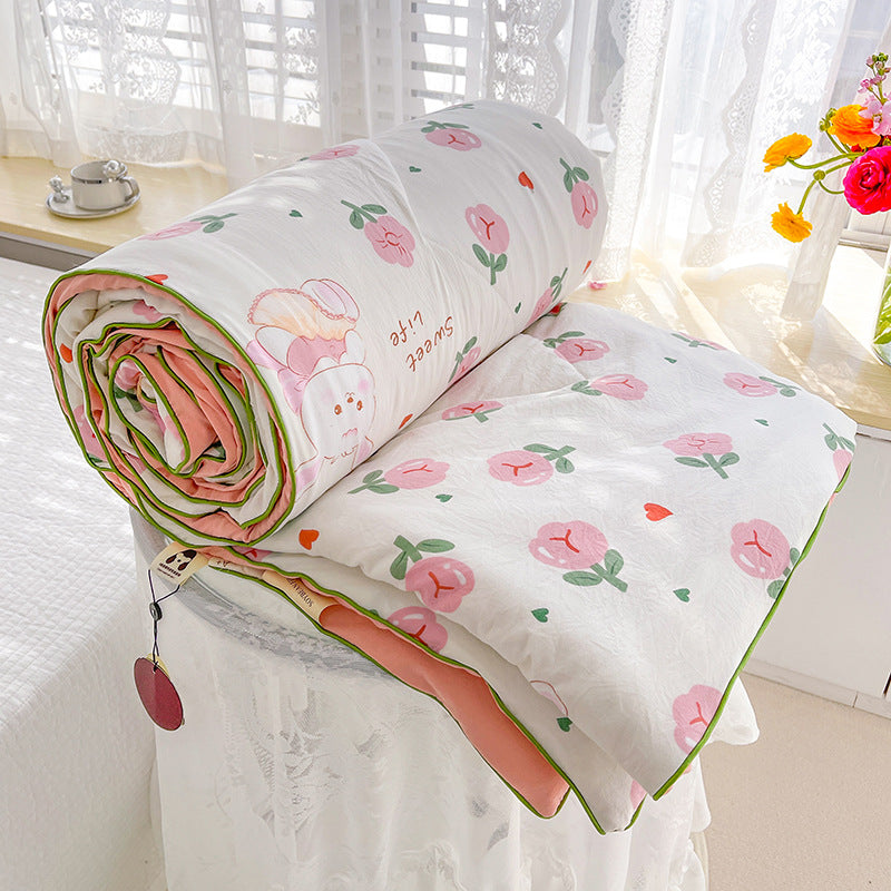 Double Layer Soybean Quilt for All Seasons - Multiple Sizes & Patterns