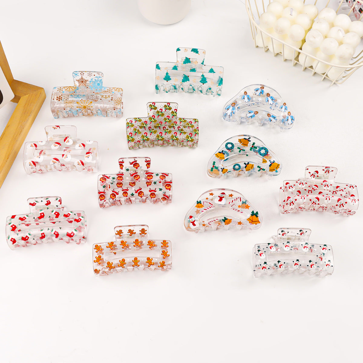 Festive Hair Clip - Christmas Patterned Shark Design