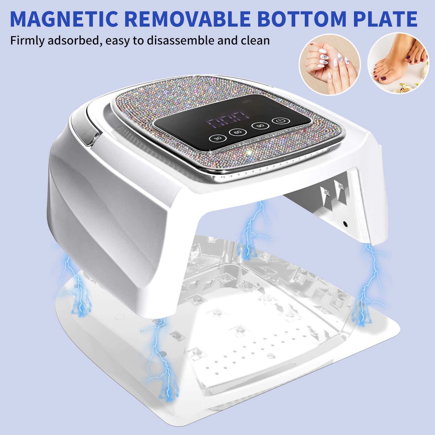 Rechargeable Cordless LED Nail Lamp - Portable UV Gel Nail Dryer