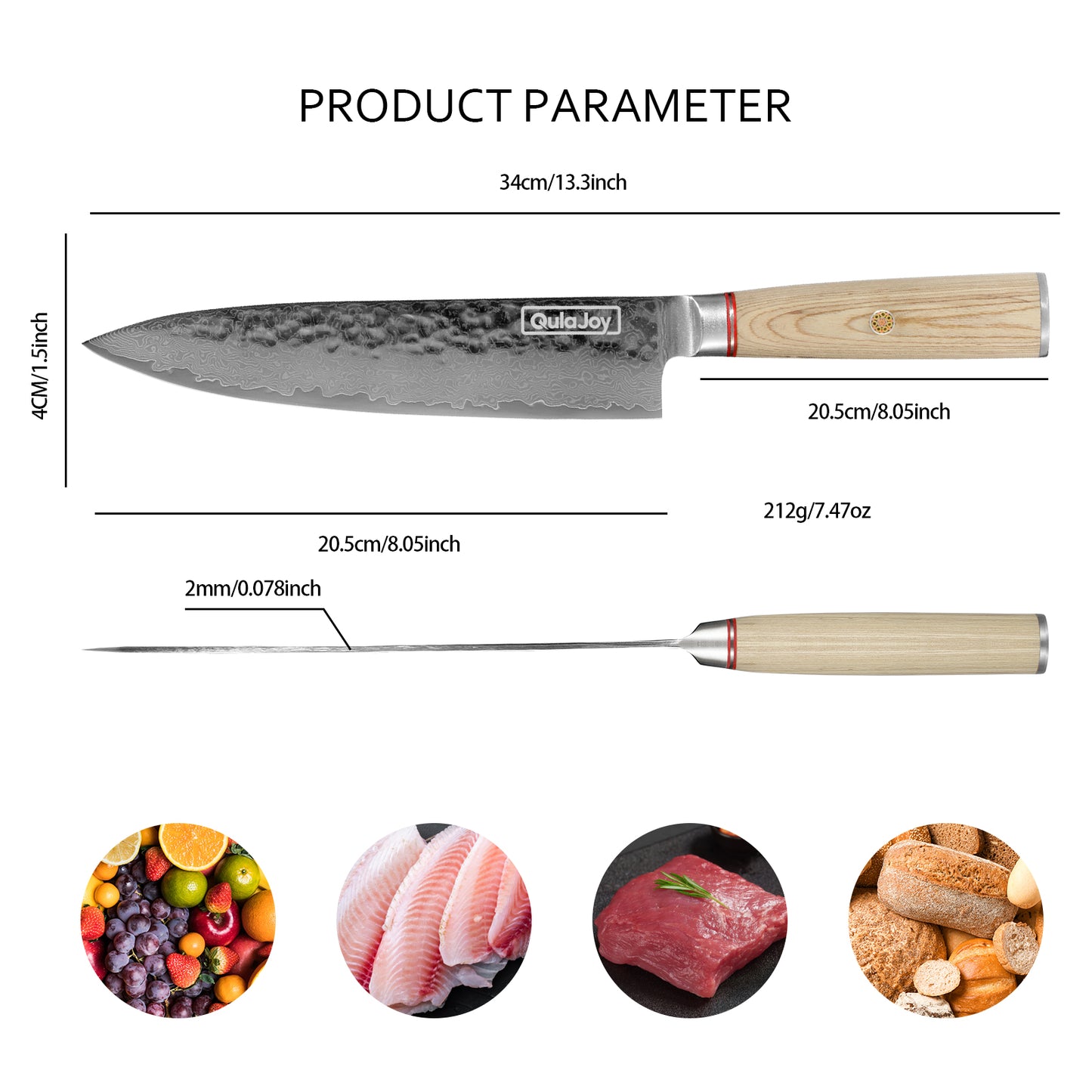 Professional 6.9 Inch Nakiri Knife - 67-Layers Damascus Steel