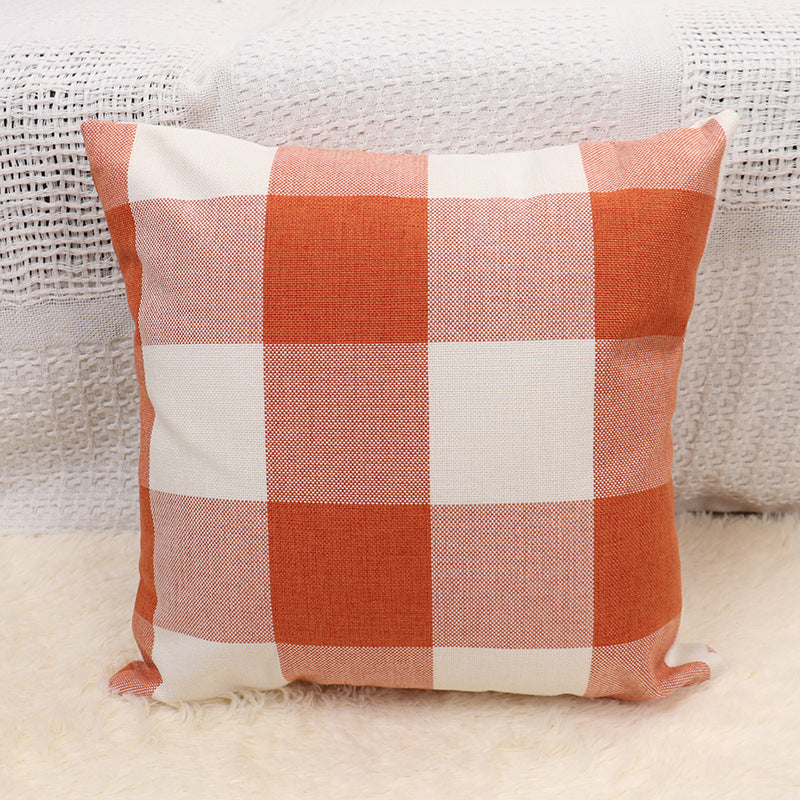 Plaid Pillow Cover for Sofa and Home Decor - Modern Cushion Case