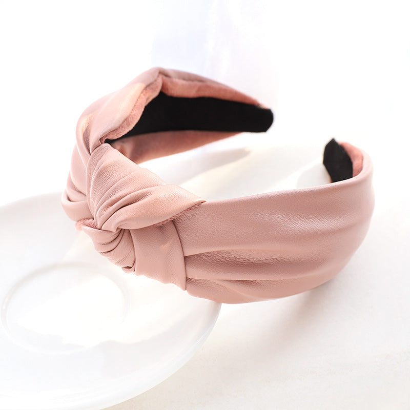 Leather Hair Clip Headband for Women