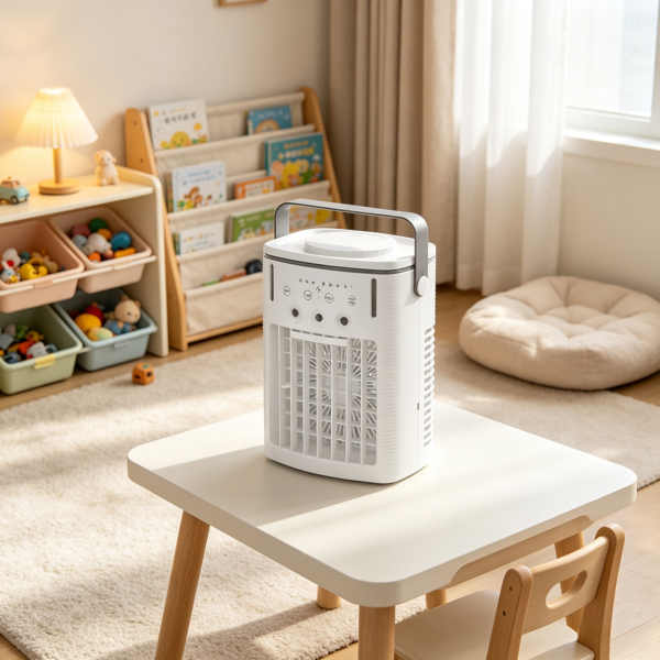 4-in-1 Portable Evaporative Air Cooler with Remote, 3-Speed & Timer