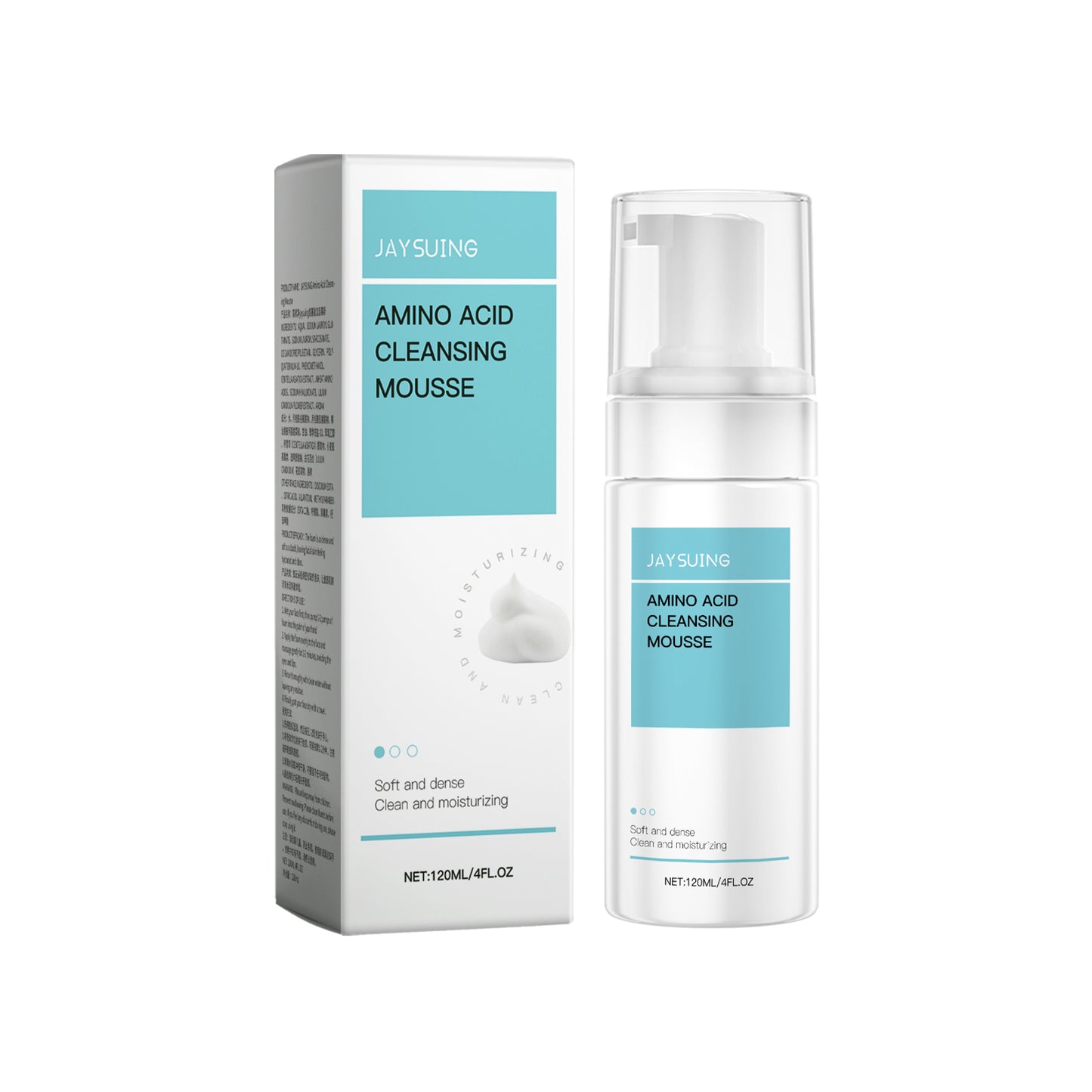 Amino Acid Cleansing Mousse - Gentle Hydrating Facial Foam Wash 120ml