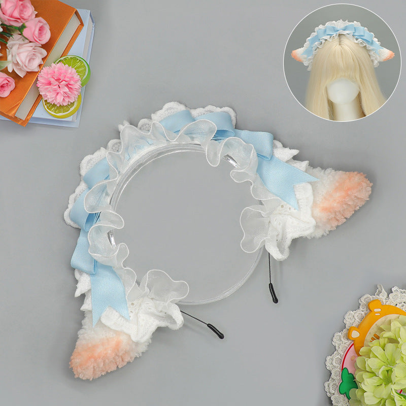 Lolita Sheep Ear Headband - Maid Style Costume Accessory for Party & Dress Up