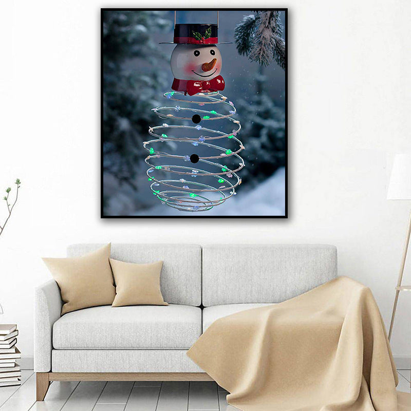 Diamond Painting Christmas Snowman Wall Art - 30x40 Canvas Living Room Decor
