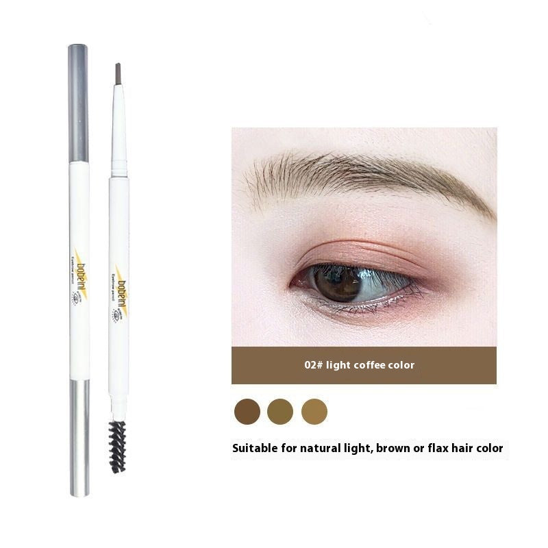 Waterproof Double-Headed Eyebrow Pencil - Sweat-Proof, Durable Makeup Tool