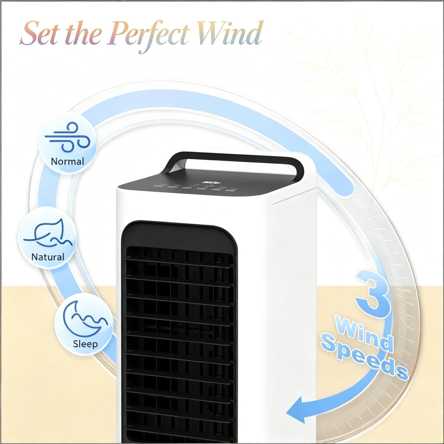 Portable Air Cooler with 3 Modes - White, Remote Control