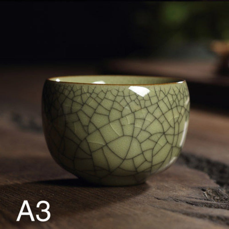 Ceramic Tea Cup Set with Ge Kiln Glaze - Kung Fu Tea Ceremony Accessories