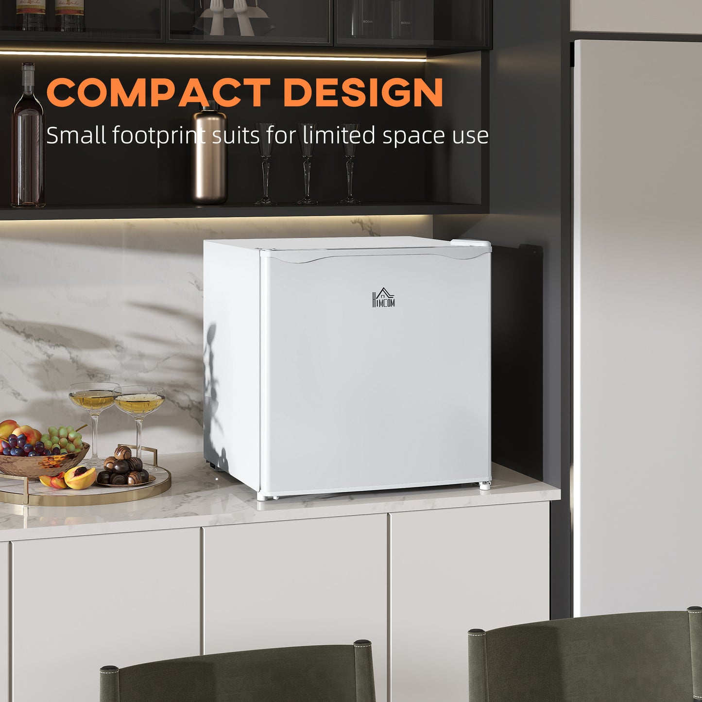 1.1 Cu Ft Compact Countertop Freezer - White, Removable Shelves, Energy Efficient