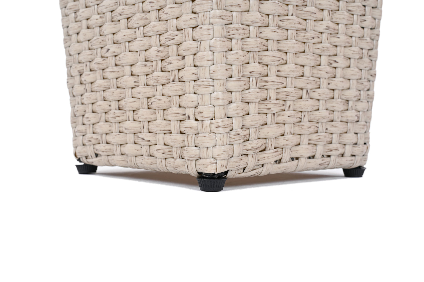 Outdoor PE Wicker Flower Pots - 2-Piece Set, Beige