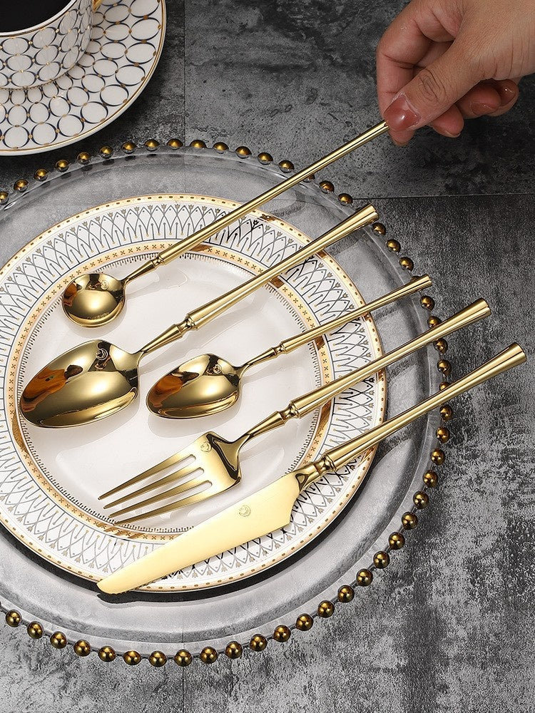 Stainless Steel Tableware Set - Knife Fork Spoon Flatware Utensils