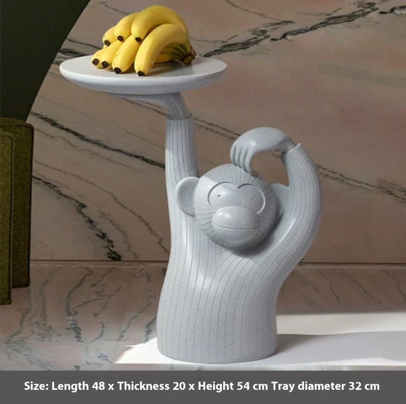 Monkey Coffee Table Tray Decorative Ornament Resin Modern Style