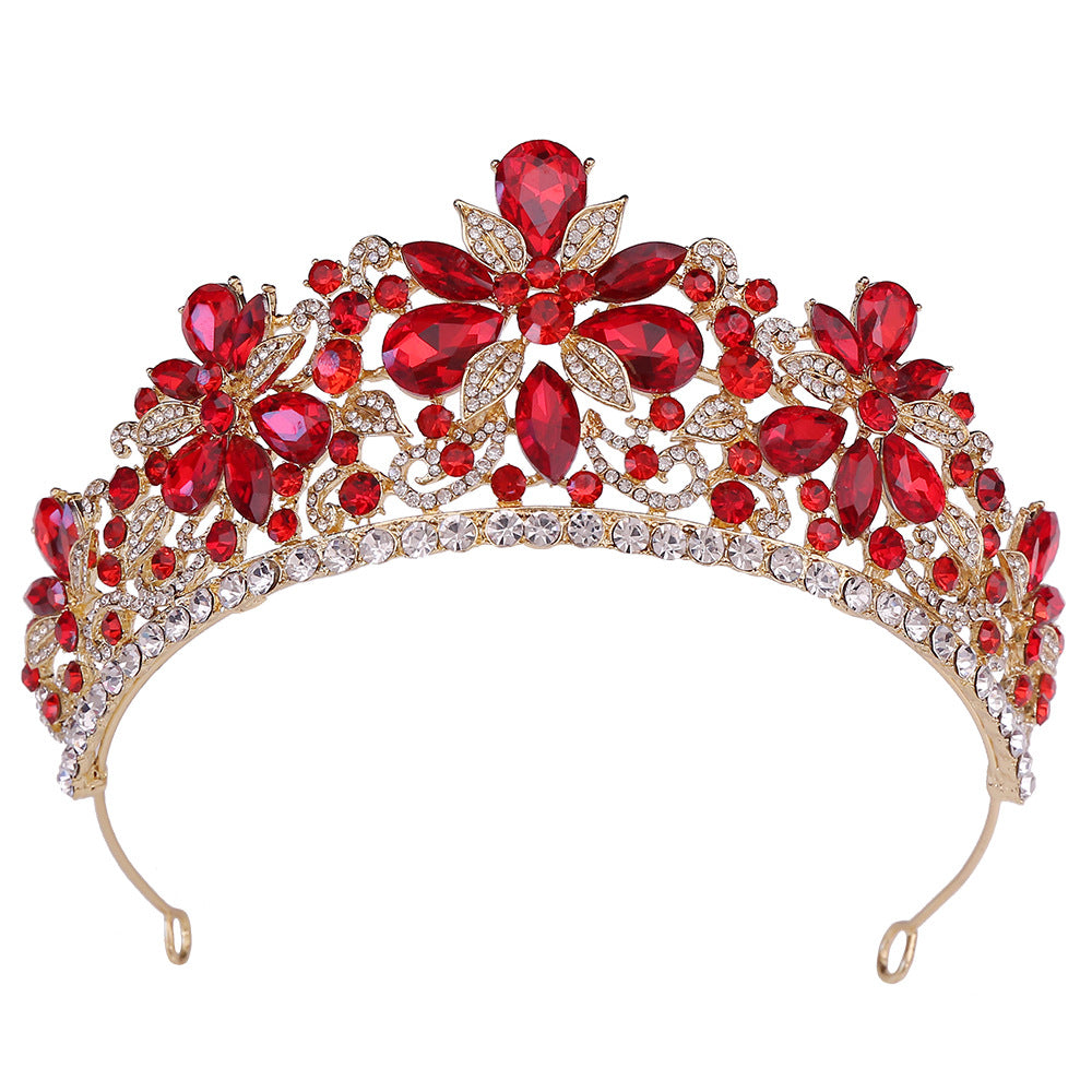 Rhinestone Crown Headband Hair Accessory - Multiple Colors
