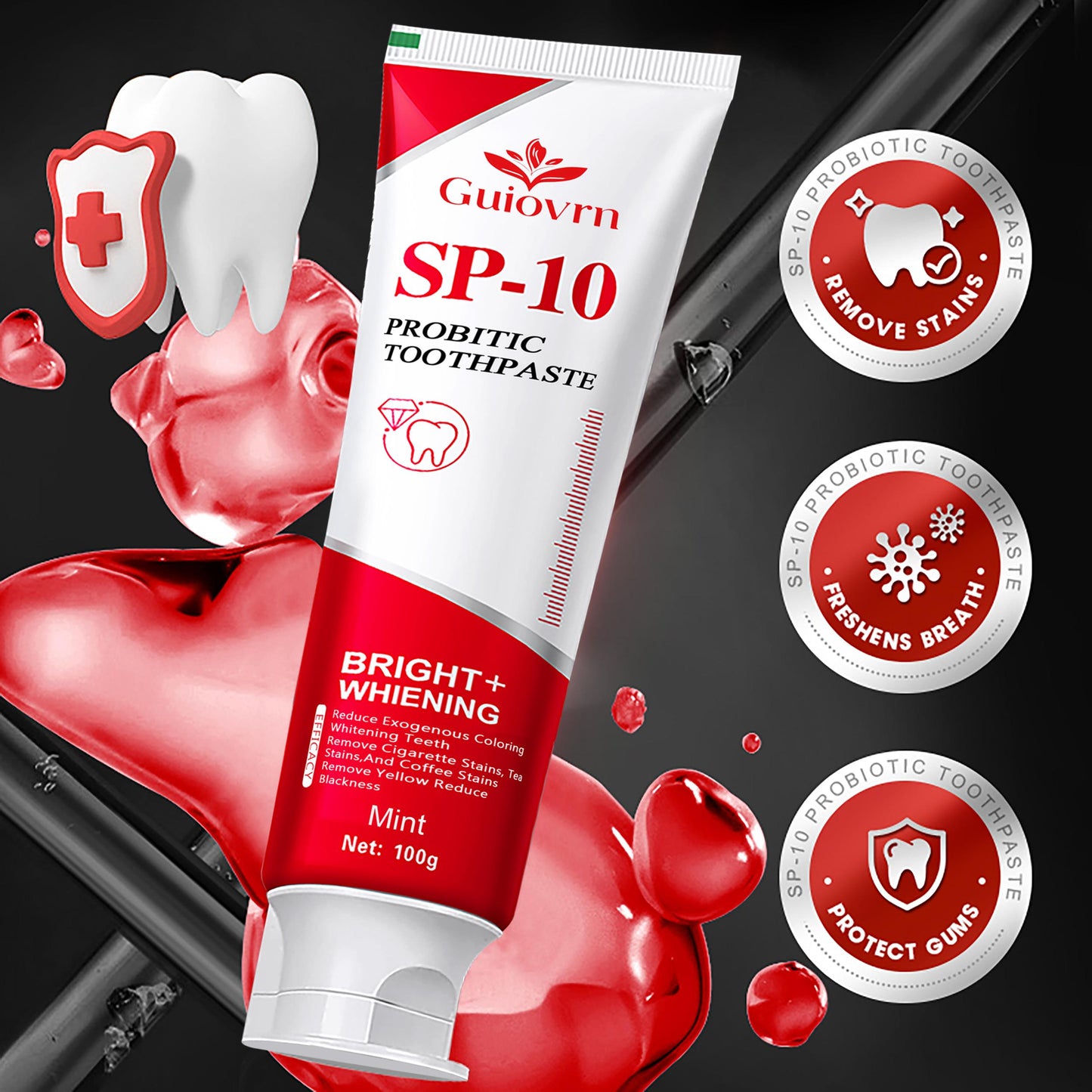 Probiotic Whitening Toothpaste - Mint Freshness Enamel Care