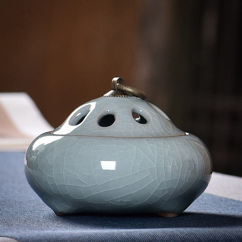 Antique-Style Ceramic Incense Burner for Home Use - Multiple Colors