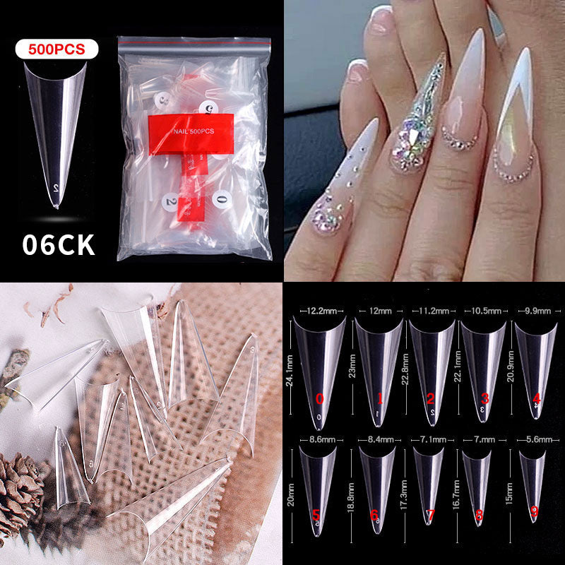 French Pointed Non-Marking Ballet Nail Art Tools - Transparent