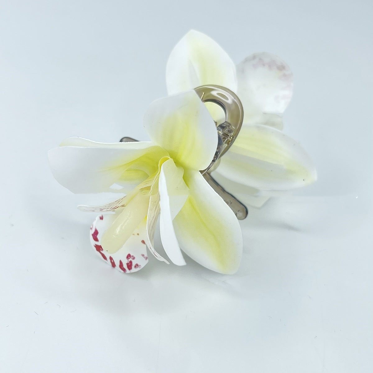 Double Orchid Hair Barrettes Bohemian Vacation Style Hairpins for Women