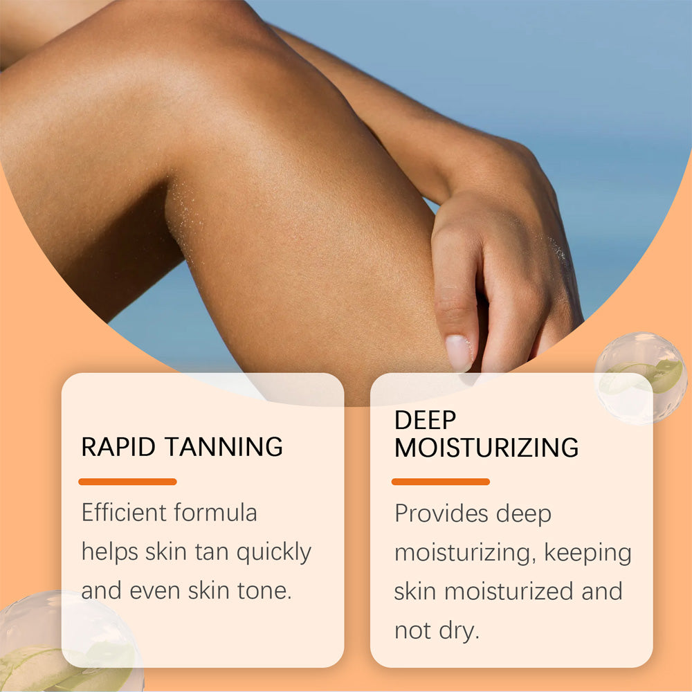 Natural Coconut Oil Self-Tanning Lotion - 200ml Moisturizing Bronzer