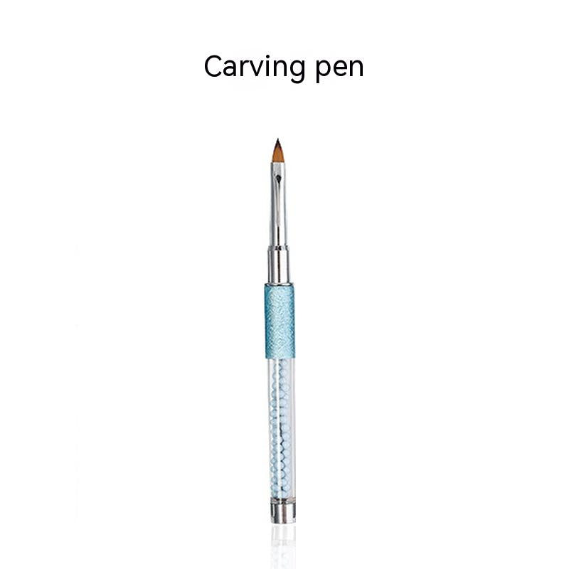 16-Piece Nail Art UV Pen Set with Rhinestones