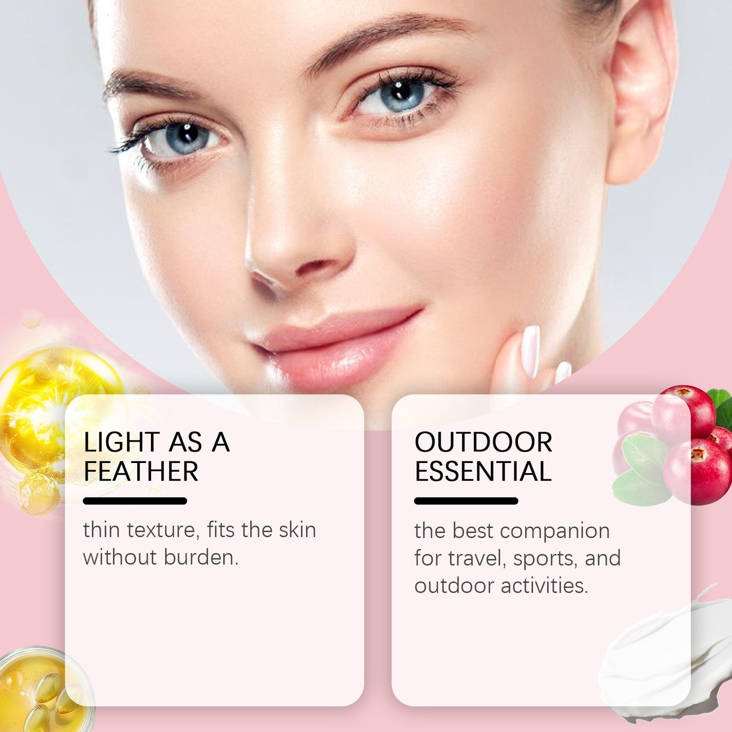 Brightening Protective Face Cream with Aloe & Blueberry Extract - 100g