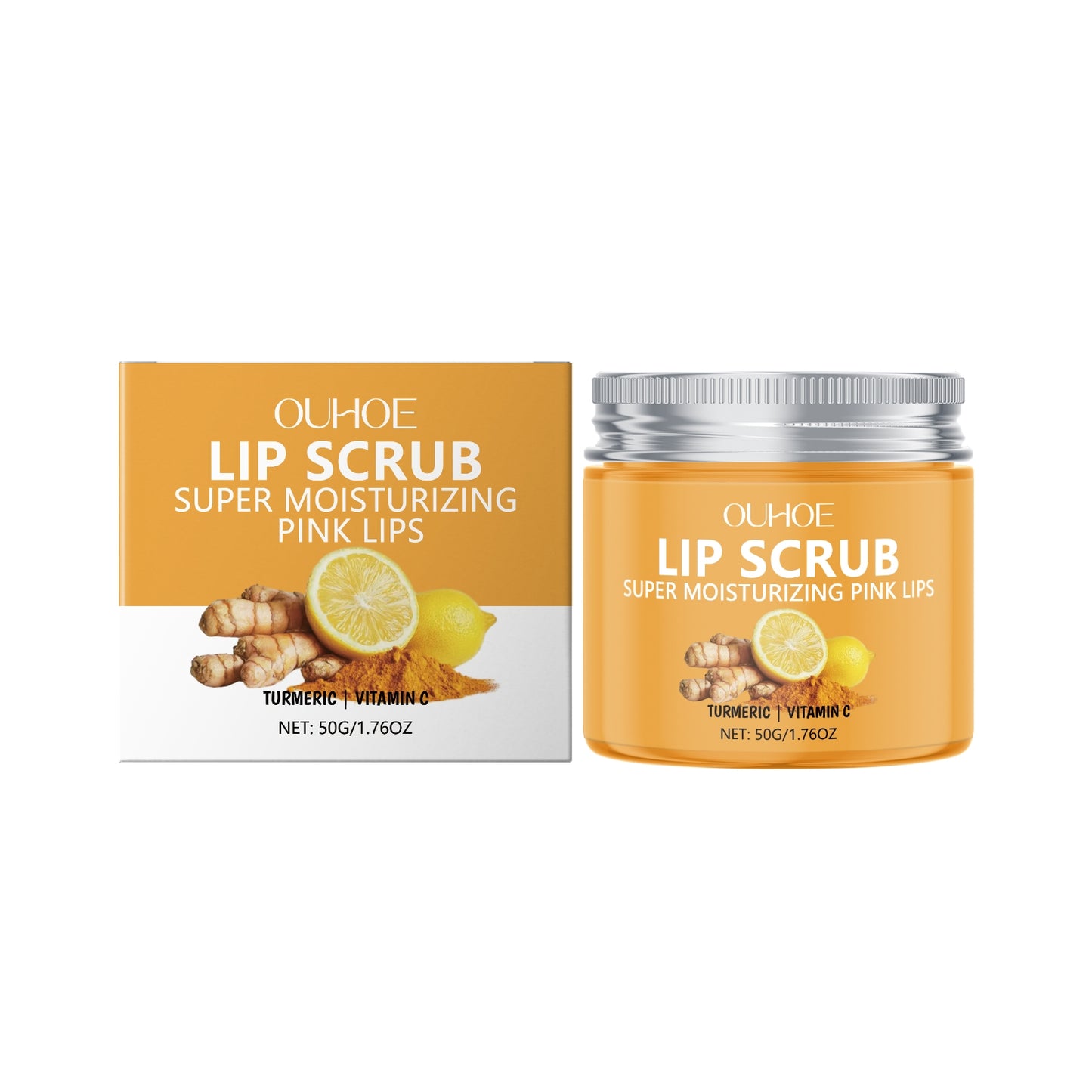 Turmeric Lip Scrub - 50g Natural Exfoliating Lip Treatment for Smooth Lips