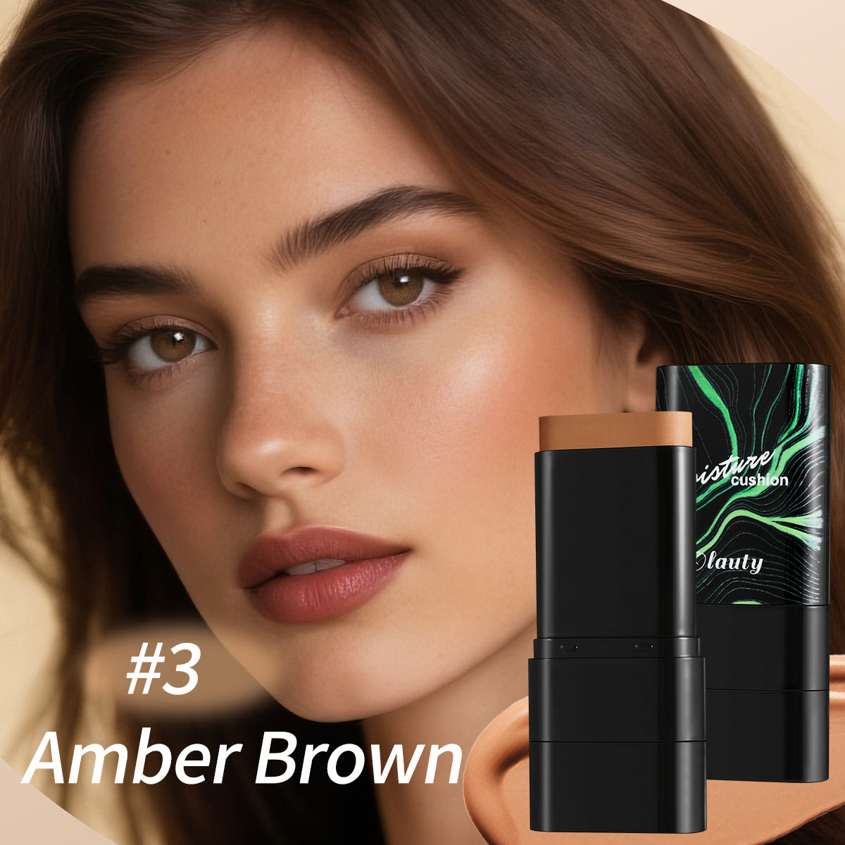 Waterproof Concealer Stick Foundation with Double-Ended Makeup Brush 20g - Multiple Shades