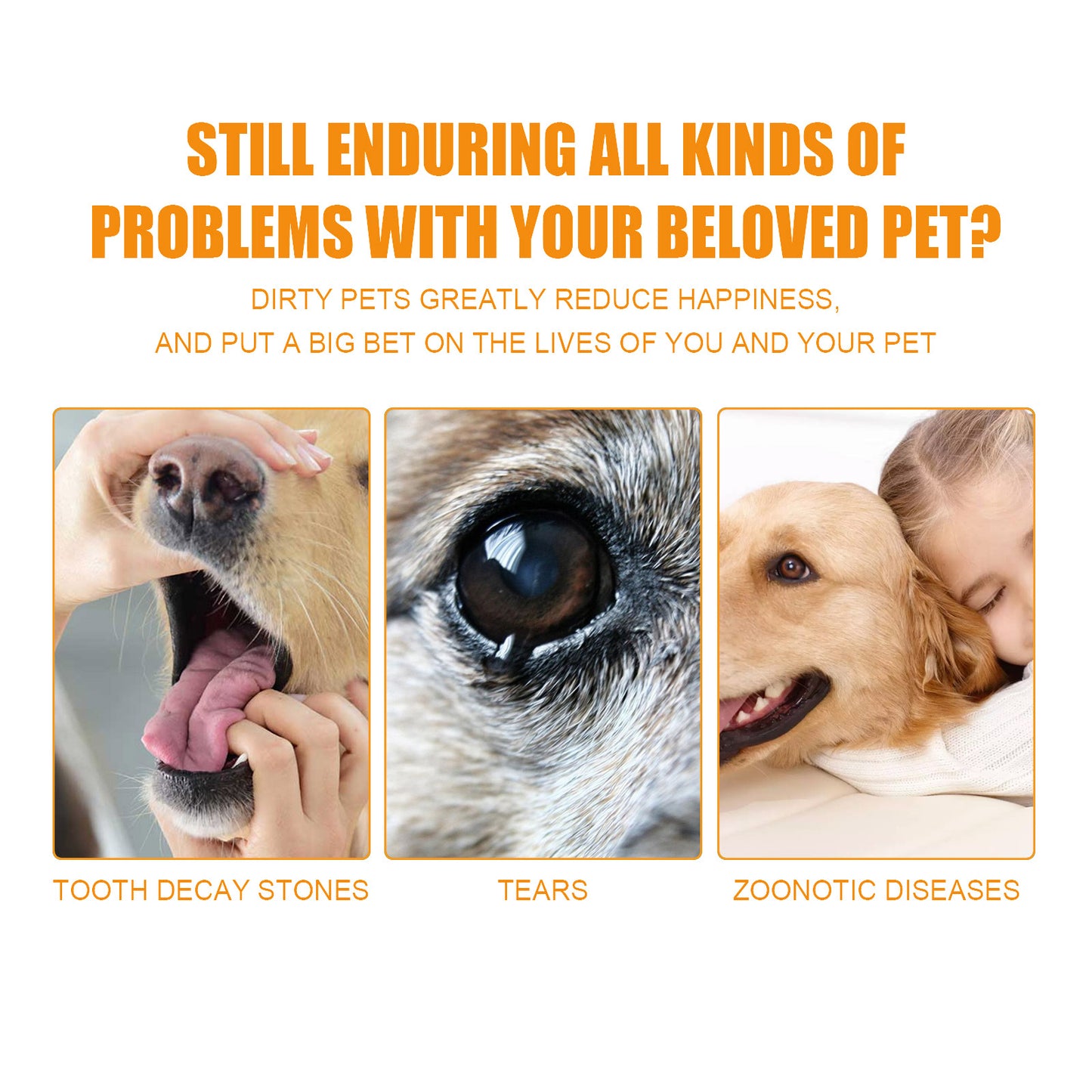 Pet Dental & Ear Cleaning Wipes Set - Dog & Cat Oral Hygiene, Tear Stain & Ear Care