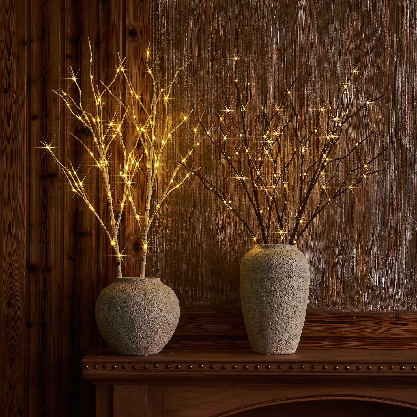 LED Birch Branch Ambient Light - 100 LED Beads, Adjustable Brightness