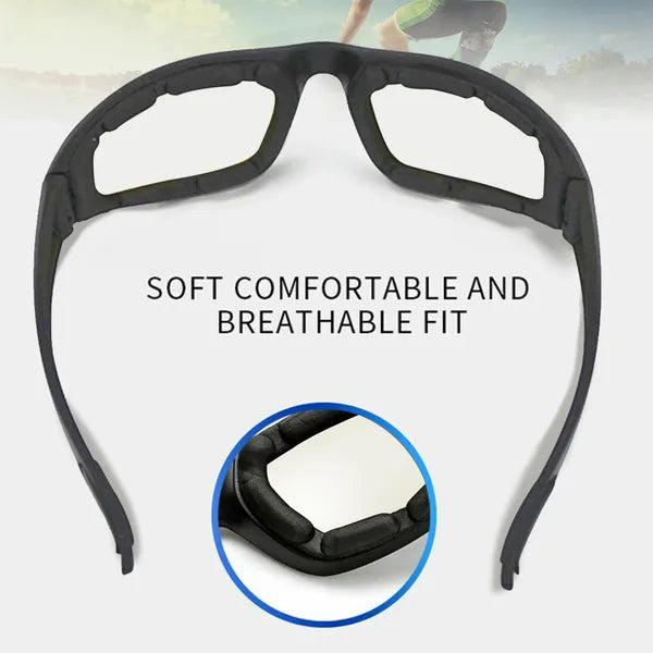 Motorcycle Riding Glasses with UV Protection & Wind Resistance