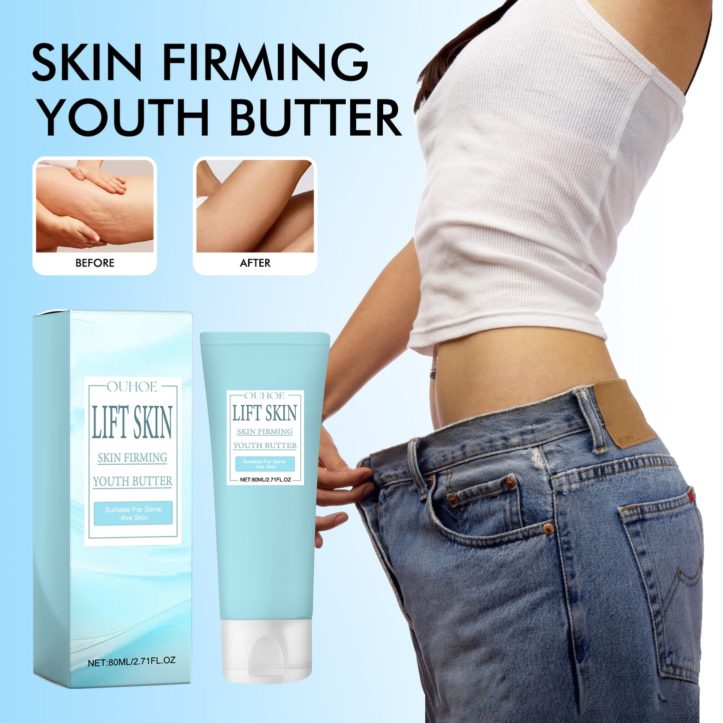 Skin Firming Youth Butter - Deep Moisturizing & Anti-Aging Body Cream