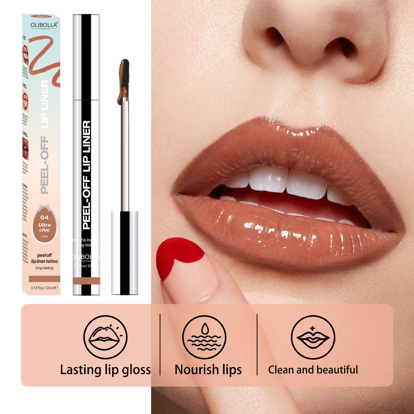 Waterproof Long-Lasting Lip Lacquer - 3.5ml Smudge-Proof Lip Color