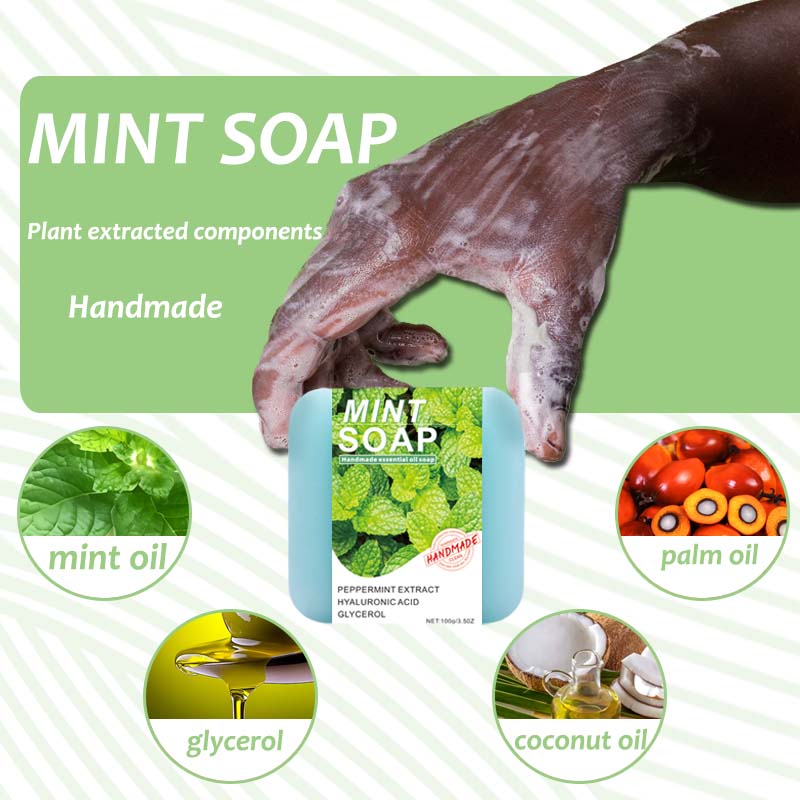 Peppermint Essential Oil Soap Bar - 100g