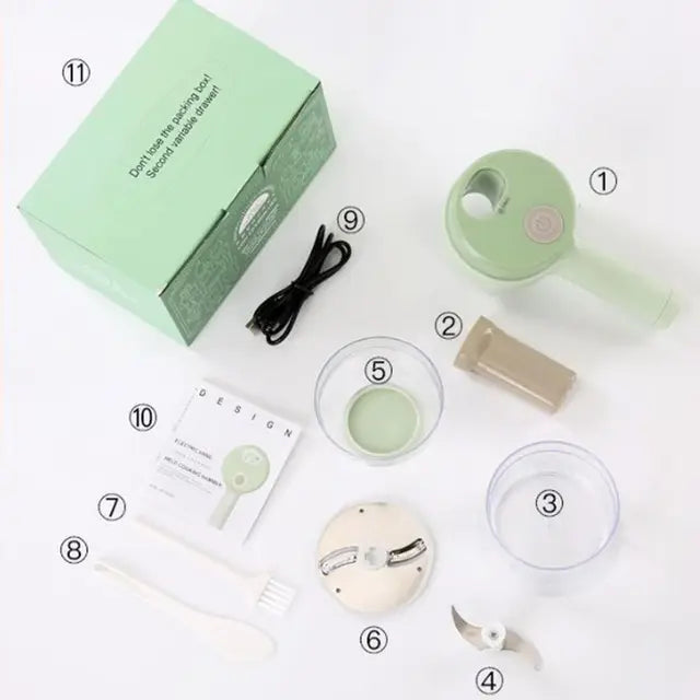 Mini Wireless Electric Garlic Chopper & Press for Kitchen Use - Multiple Colors