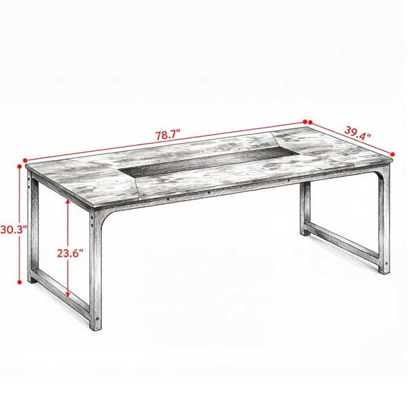 Minimalist 6ft Conference Table - Bold Design for Modern Offices