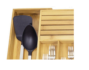 Retractable Bamboo Container with Clip Knife for Kitchen & Home Storage