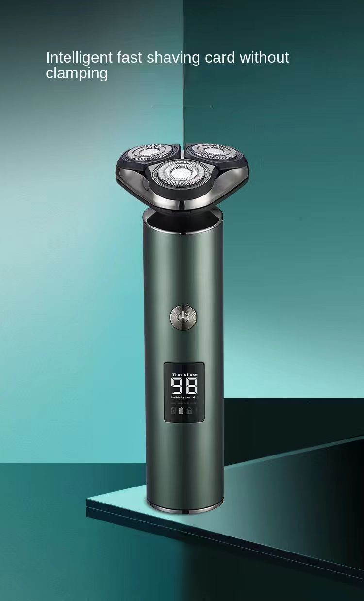 Portable Triple-Head Electric Shaver - Waterproof Wet & Dry Men's Razor