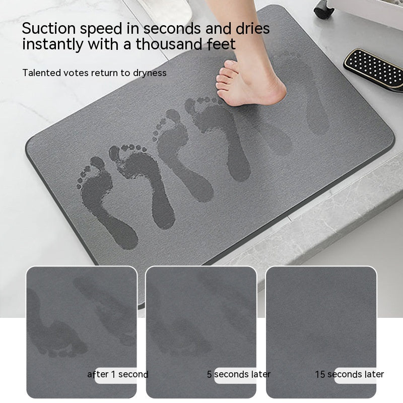 Diatom Ooze Non-slip Bathroom Mat Water-Absorbing Quick-Drying Floor Mat