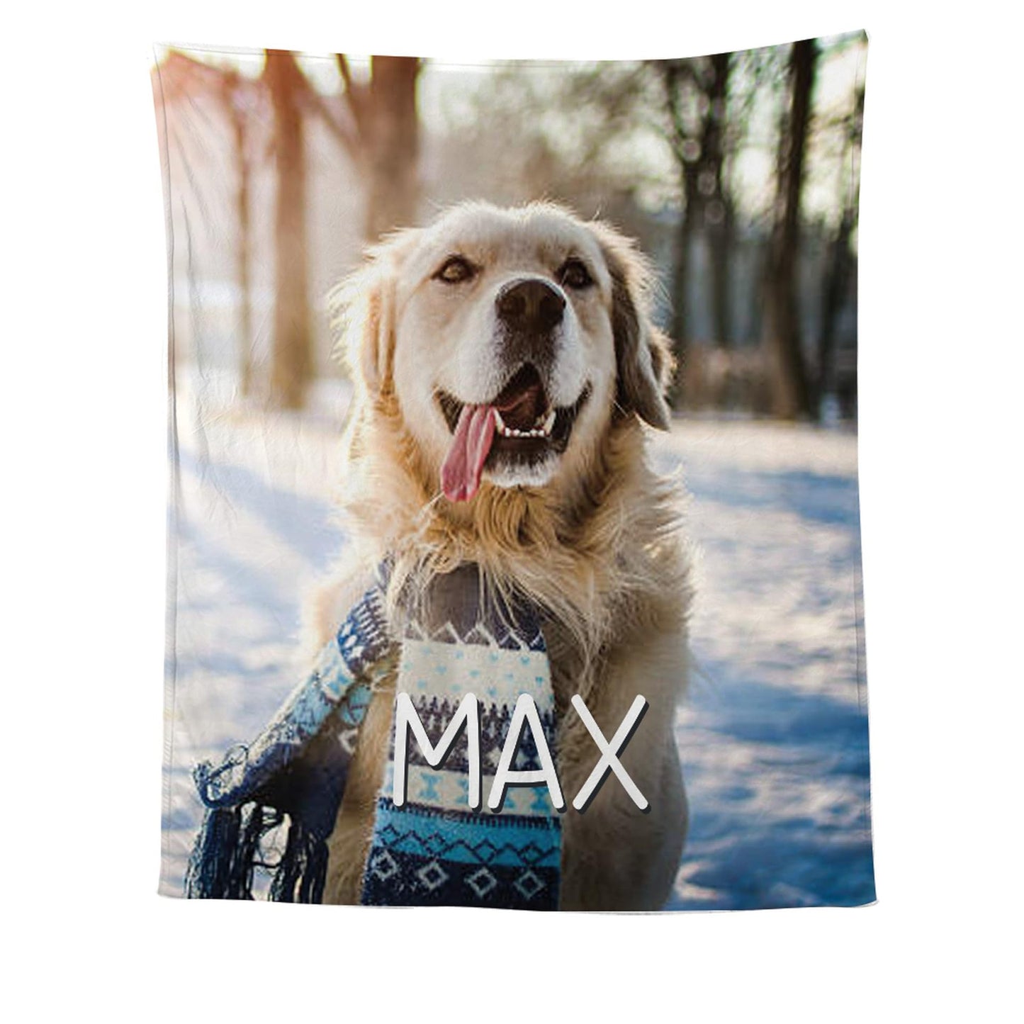 Personalized Flannel Blanket with Photos and Text - Customizable Sizes & Styles