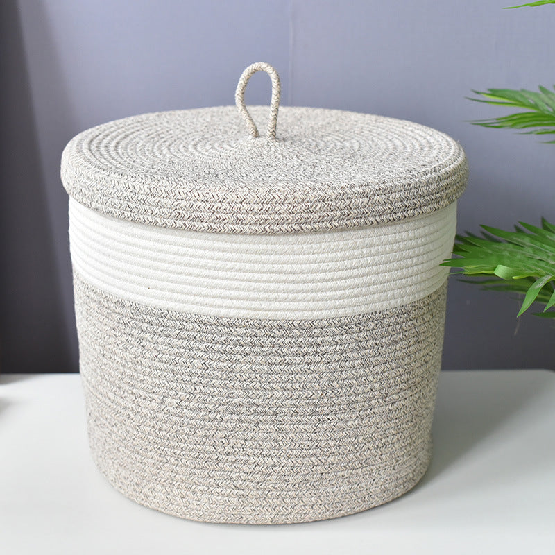 Foldable Weaved Laundry Basket with Handles - Multiple Styles & Sizes