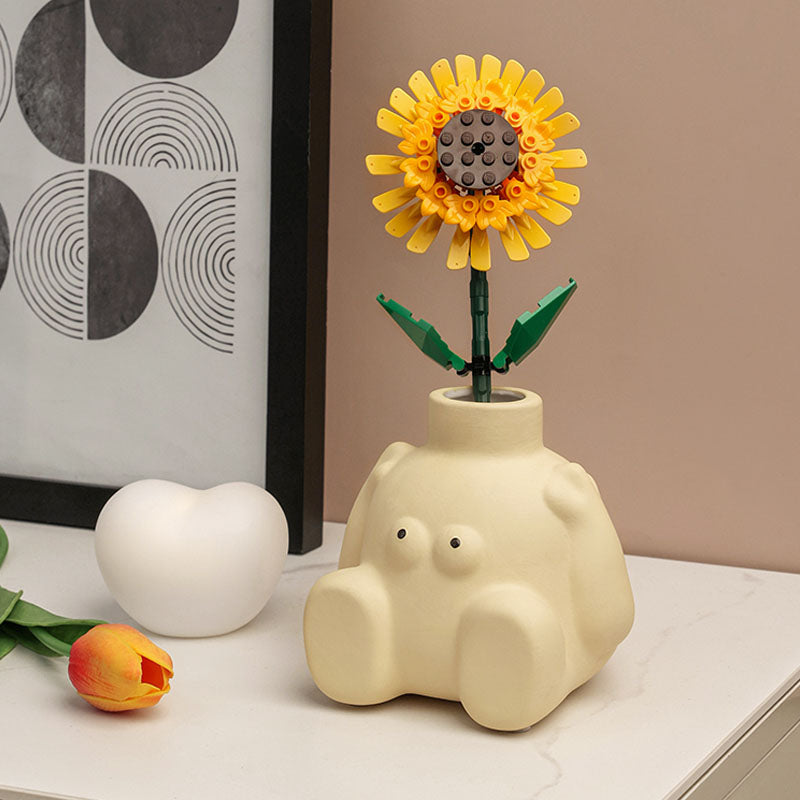 Abstract Human Shape Ceramic Vase for Living Room & Bedroom Decor