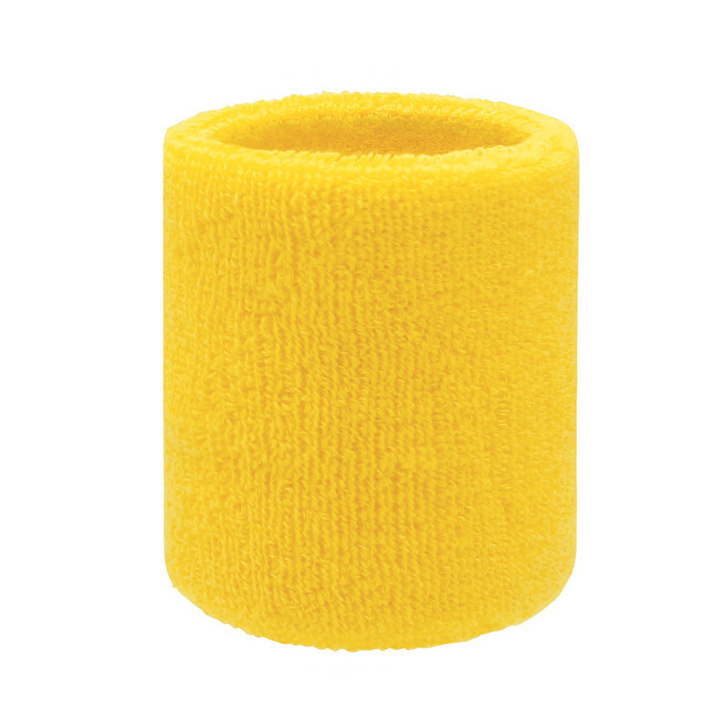 Polyester Sweat-Wicking Wristband 8x8cm - Yellow