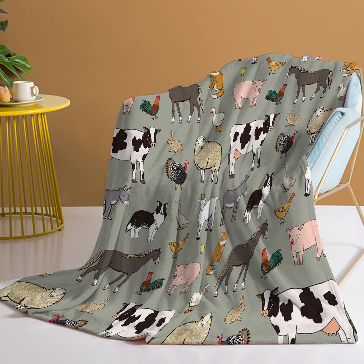 Soft Animal Print Blanket - Durable Flannel Velvet, Multiple Sizes