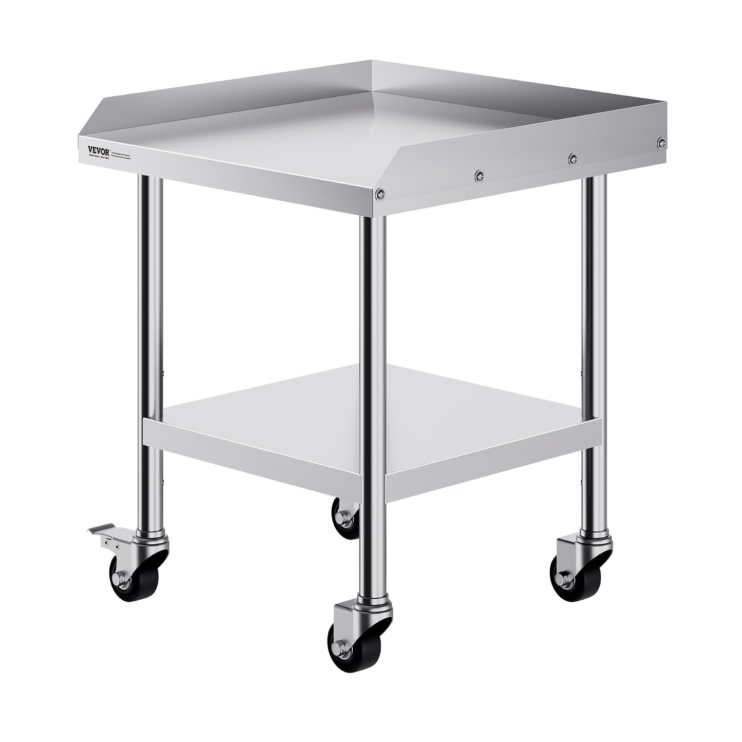 Stainless Steel Work Table - 24" x 24" x 30" with Wheels